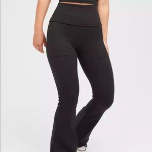 OFFLINE By Aerie The Hugger High Waisted Foldover Flare Legging